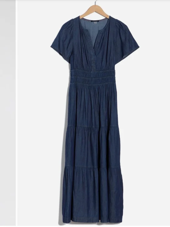 NWT Tommy Hilfiger Chambray Maxi Dress - Picture 3 of 5